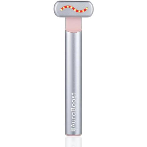 Handheld LED Red Light Therapy for Face and Neck - Vibrating Massage, Glowing Skincare Wand, Smart Sensor, Portable Facial Device, Face Therapy Wand Skin Health Tool Rejuvenation Boost