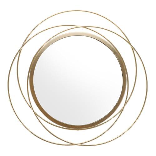 GOLD Elegant Iron Art Wall Mirror Round Framed Mirror Luxury Home Decor Easy Makeup