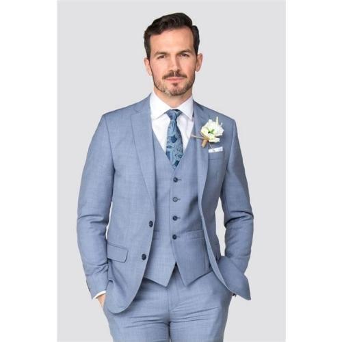 Wangyue 3 Pieces for Men Slim Fit Suit Set Two Button Blazer Jacket Vest Pants Formal Business Suit Wedding Prom Tuxedo size medium