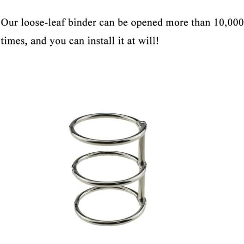 HAHIYO 4Pcs Silver 30mm/1.2inch Inner Diameter Metal 3 Rings Loose Leaf Binders Book Rings Snap Split Hinged Stainless Steel Binder Rings for DIY Travel Diary Notebook Photo Album Binding Spines Comb