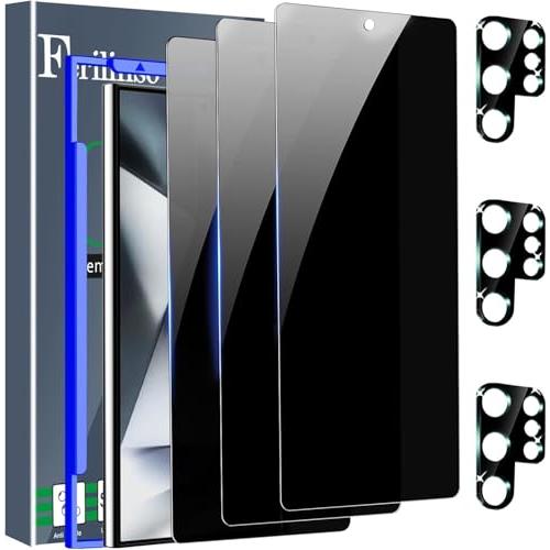 Ferilinso 3 Pack Privacy Screen Protector for Samsung Galaxy S24 Ultra