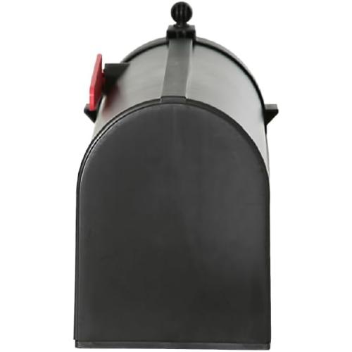 The Ambrose Mailbox, Durable Plastic, Easy to Install, Flag Included, Black