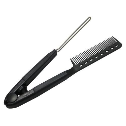 FRCOLOR V-Shaped Hair Straightening Comb Hair Straightening Brush Tool for Salon Styling and Daily Care Compact 9.21 X 3.54 X 0.78 in 1 pack