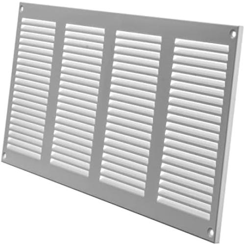 2pk Repa Market White Air Vent Cover 16 x 8 Inch (Outer Dimensions) - Steel Return Air Grilles - for Ceiling and Sidewall - HVAC - with Protection Screen (15.74'' x 7.87'' Inch)