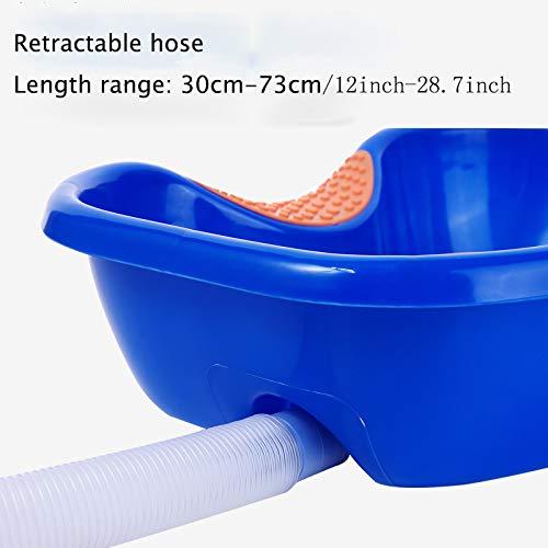 BLUE ANS ORANGE Bedside Shampoo Basin, Portable Hair Washing Basin with Head Cushion and Retractable Hose - (18.72x13.65 inch),Freestanding - Sink,for Handicapped, Bedridden, Kids,Hair Cuts and Coloring