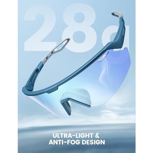 Lamicall Photochromic Sports Sunglasses for Men Women