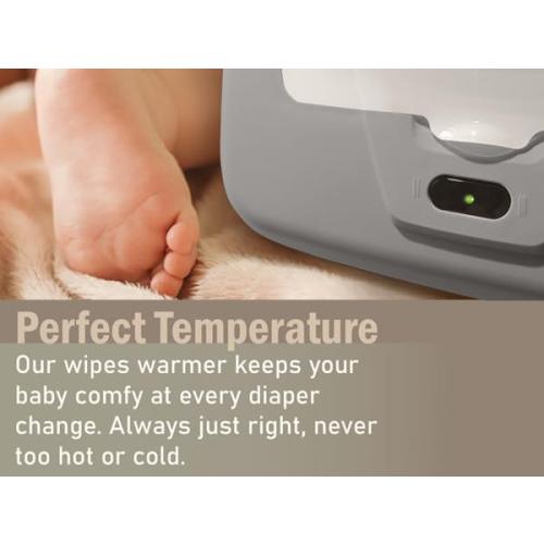 Baby Wet Wipe Warmer, Dispenser, Holder and Case - Easy Press On/Off Switch, Only Available at Amazon