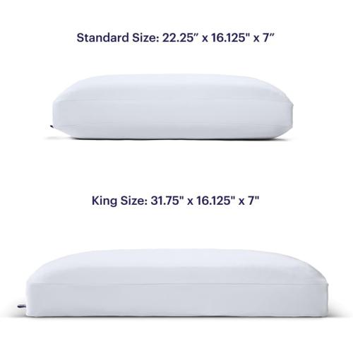 Size king Purple DreamLayer Pillow - King Size, Multi-Layered GelFlex Grid & MicroAir Foam for Support & Pressure Relief - Customizable Height with Removable Foam Booster Layers