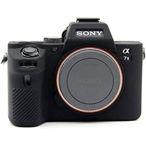 Sony A7II Case, BolinUS Fullbody Ultra-Thin Lightweight Rubber Soft Silicone Housing Case Bag Cover for Sony Alpha A7ii A7R2 A7Rii A7sii (Black)