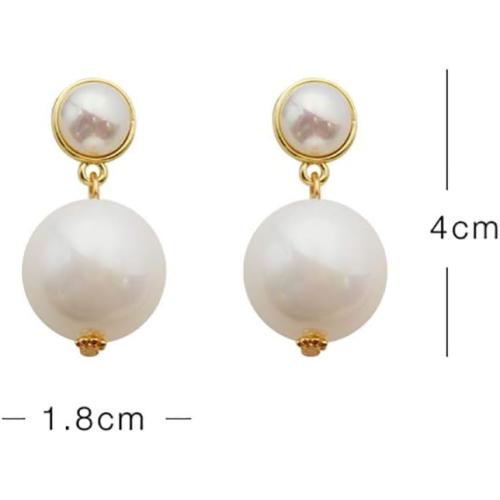 Denifery 925 Sterling Silver Long Tassel Earrings Pearls Earrings Dangle Earrings Bohemian Statement Earrings for Women Wedding Daily Party