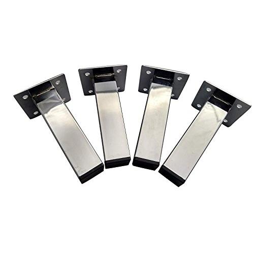 6 Chrome Metal Furniture Legs [Sofa Legs/Feet] Set of 4