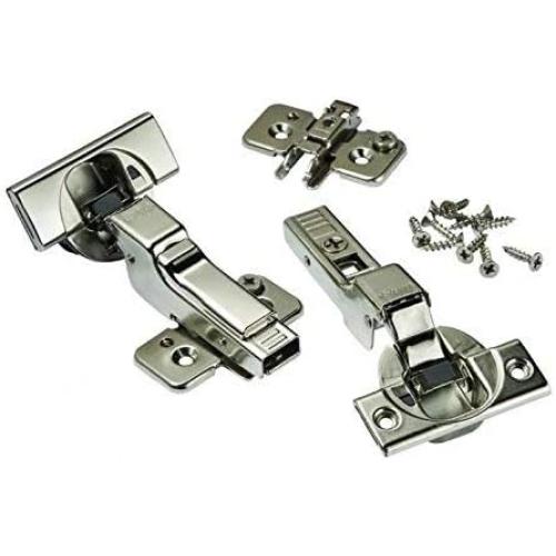 Silver Full Inset Blum Clip Top Soft-Close Hinge Kit (Pair) for Face Frame
