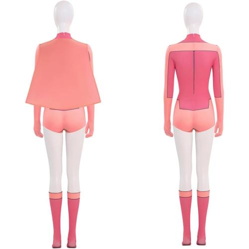 Size L Atom Eve Cosplay Costume, Invincible Women Jumpsuit Cape Mark Grayson Halloween Party