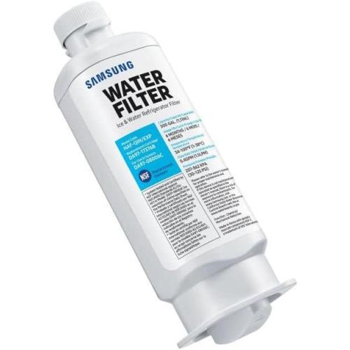 SAMSUNG Genuine Filter for Refrigerator Water and Ice, Carbon Block Filtration, Reduces 99% of Harmful Contaminants for Clean, Clear Drinking Water, 6-Month Life, HAF-QIN/EXP, 1 Pack