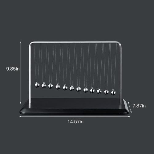 Chaos Pendulum Wave|12-Ball Kinetic Art with Alignment Tool|Mesmerizing Curve Motion Desk Decor|Intelligent Physics Gift for Office&STEM