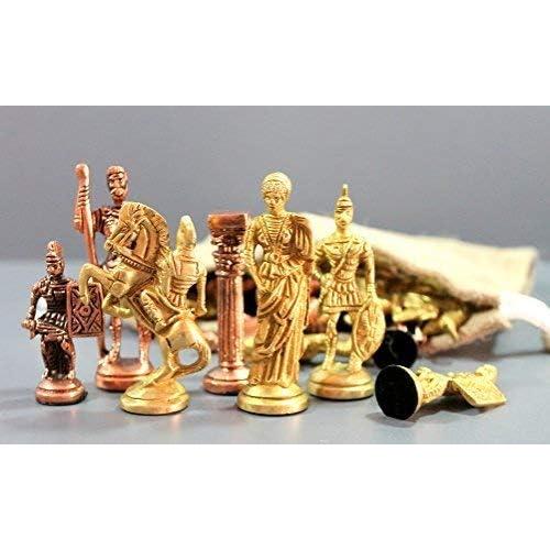 StonKraft Collector Edition Brass Chess Pieces Pawns Chessmen Chess Coins Figurine Pieces (3.5 Roman)