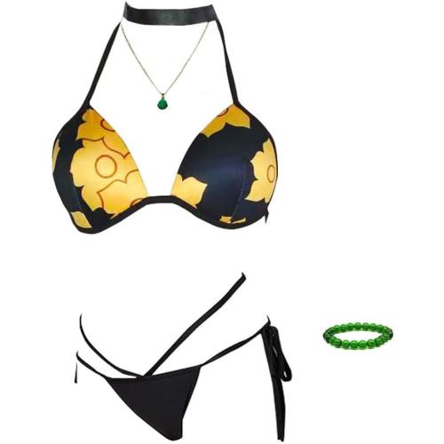 Size XS Swimsuit Cosplay Swimwear with Bracelet Necklace Outfit Full Set for Women