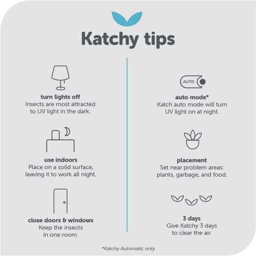 Katchy Original and Midnight Glue Board Refills (4 Pack) – Catcher & Killer for Mosquito, Gnat, Moth & Fruit Fly – Indoor Flying Insect Trap Glue Board Refills – Non-Zapper Traps for Buzz-Free Home