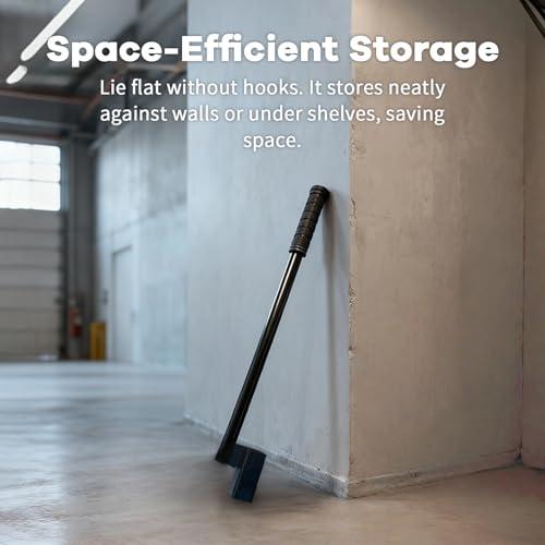 Lethato Container Door Leverage Tool, Heavy-Duty Leverage Bar with Non-Slip Handle Ergonomic Design Shipping Container Door Kit Persuader Bar for Loaders, Warehouse&Port Workers - Black 1 Pack