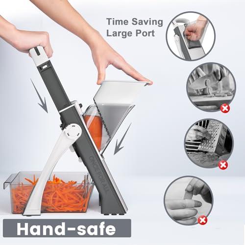 SupMaKin Safe Mandoline Slicer Plus for Kitchen Adjustable Vegetable Slicer