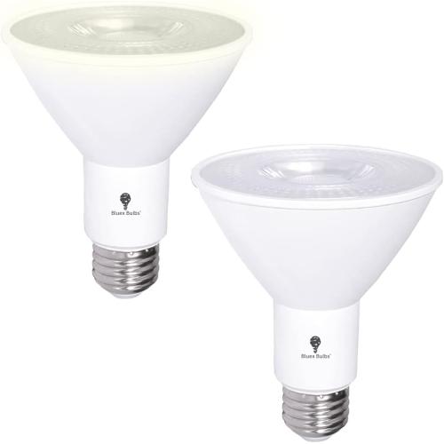 2 Pack PAR30 LED Flood Dusk to Dawn Light Bulbs Outdoor Photocell Sensor 12W 100 Watt Equivalent 1200 Lumens Waterproof E26 5000K Cool White Super Bright Auto On/Off Security Spotlight Indoor/Outdoor