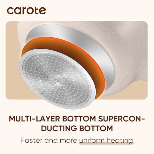 CAROTE 4.5QT Stockpot with Divider Double Flavor