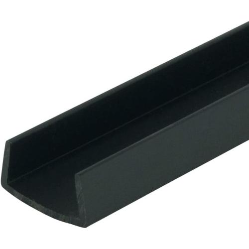 Outwater Plastics Black 3/4'' Styrene Plastic U-Channel/C-Channel 48 Inch Lengths (Pack of 3)