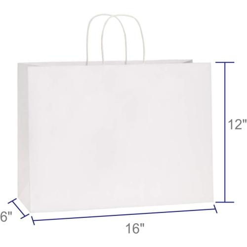 BagDream 25Pcs 16x6x12 Inches Kraft Paper Bags with Hand