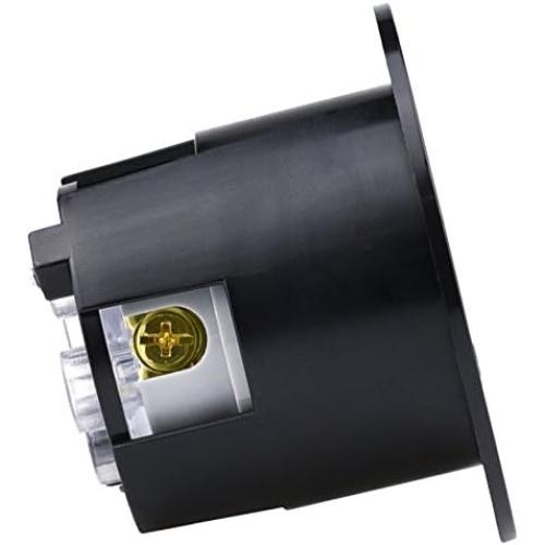 Cllena NEMA L14-30 Flanged Generator Power Inlet/Outlet Receptacle Socket with Cover 30 Amp 125/250V 7500W (Black)