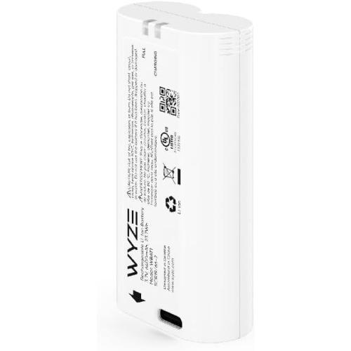 White WYZE Removable Battery Pack Battery Cam Pro and Duo Cam Doorbell - 2nd Gen