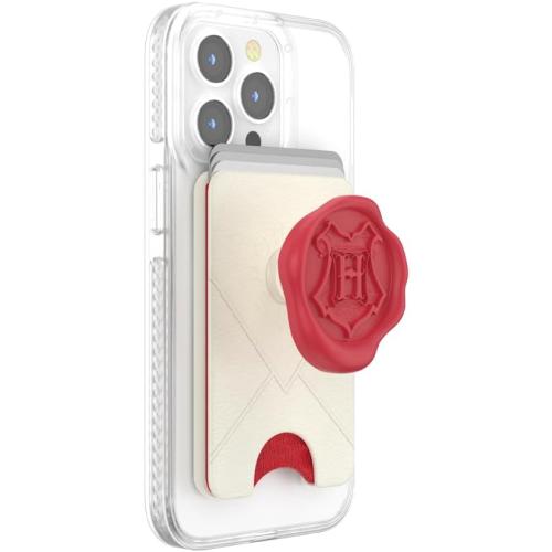PopSockets Phone Wallet with Expanding Grip and Adapter Ring for MagSafe, Phone Card Holder, Wireless Charging Compatible, Wallet Compatible with MagSafe - Hogwards Letter