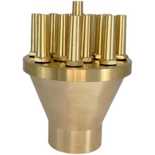 Full Brass Fountain Nozzles Full Set of Fountain Nozzle Accessories Landscape Fish Pond Pool Fountain Equipment (Double Glory 1)