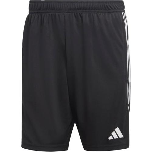 adidas Men's Large Size, Black with white stripes Tiro 23 League Training Shorts