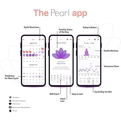 Beurer Ovulation Test Strips and Pregnancy Test Kit | Ovulation Predictor Kit with 15 FSH and 15 LH Strips | Fertility Test Connects to Pearl Fertility App for Natural Family Planning, OT80