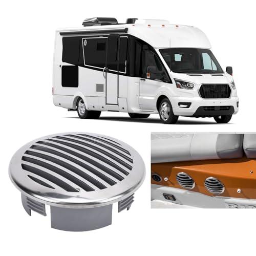 4PCS 4in Boats Airflow Vent Cover, 316 Stainless Steel ABS High Polished Grill Airflow Vent Cover, Marine Parts Air Outlet Cover for Yachts RVs