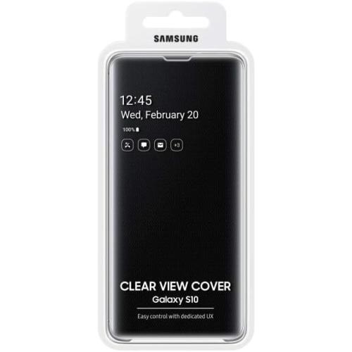 Samsung Original Galaxy S10 Protective Clear View Folio Cover Case - Black