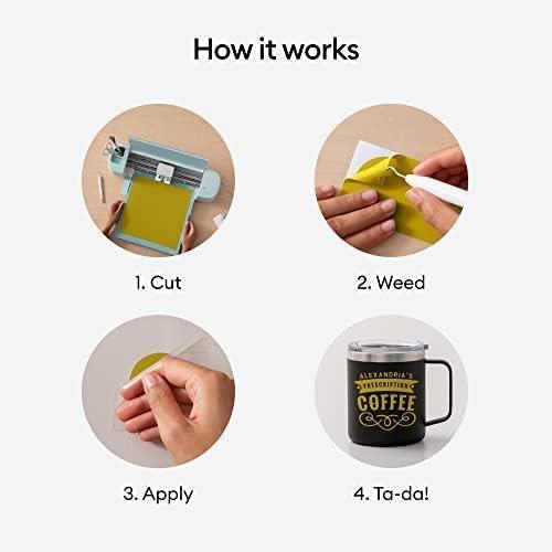 Cricut Premium Permanent Vinyl, Gold - 4ft Roll (12'x48') - Compatible with Maker & Explore Machines, Long Lasting, UV & Water-Resistant, Indoor   Outdoor Projects