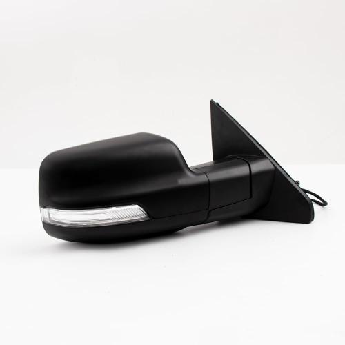 For Dodge Ram 1500 2019-2022 Door Mirror Assembly with Painted Black Back Cover Power Heated Manual Folding with Turn Signal Light Puddle Light Blind Spot Glass 9P Right Passenger Side (W/O Camera)