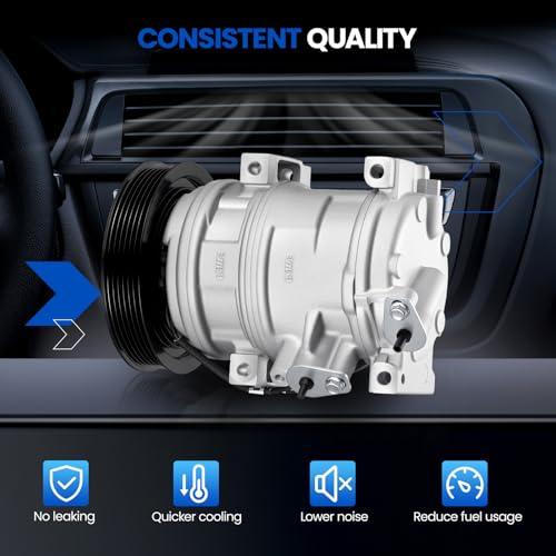 158334 Air Conditioning A/C Compressor with Clutch Compatible with Acura MDX ZDX 2010-2013 3.7L V6, Compatible with Honda Odyssey 2008-2017, for Pilot 08-15, for Ridgeline 09-14 3.5L V6 GAS