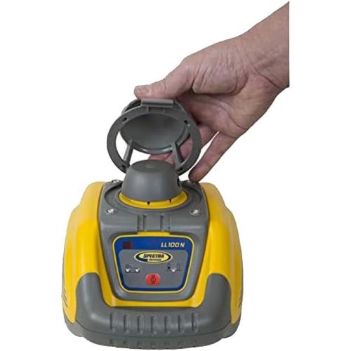 Spectra Precision LL100N-2 Laser Level Kit with HR320 Receiver and Clamp, 15' Grade Rod (Inches), Tripod, and System Case , Yellow