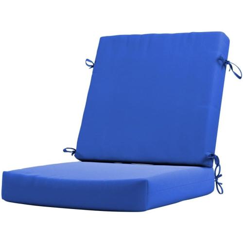 California Umbrella Foam Dining Chair Cushion, 20 x 40, Pacific Blue