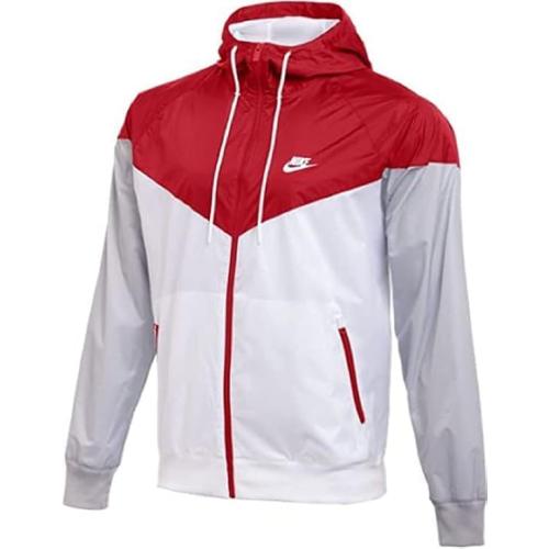 Size  Small Men Color Red Nike TEAM MEN'S WINDRUNNER JACKET Hooded Windbreaker