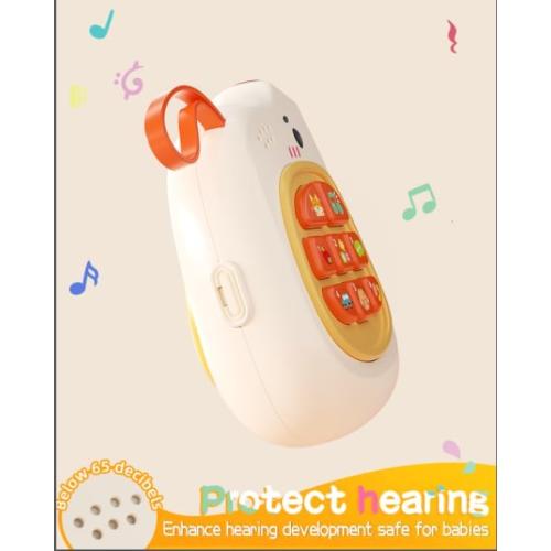 Baby Phone with Music for Toddler, Kids Sensory Busy Board, Early Educational Toy for Toddlers 1-3, Motor Skills Developmental Toy for 0-6-12-18 Month Age