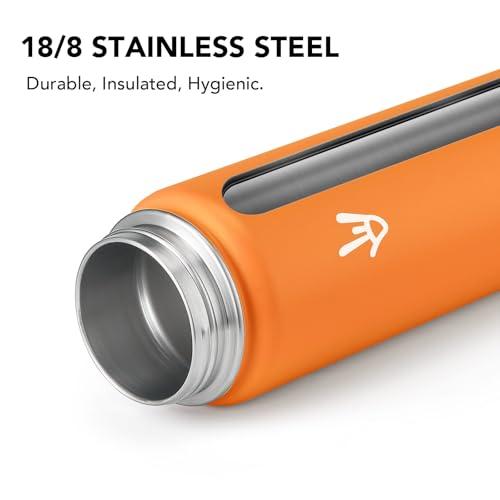 Enerbone 32 oz Insulated Water Bottle, Stainless Steel Bottle with Carrying Strap, Double-Wall Vacuum Insulation Design, Leakproof Sports Bottle with Straw, Keep Drinks Cold or Hot for Hours