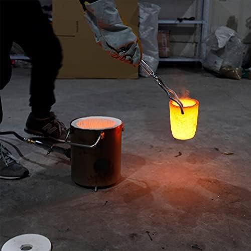 Nelyrho 6kg Premium Graphite Crucible, Silicon Carbide Clay Crucible Cup for Melting Casting Refining Aluminum, Gold, Silver, Copper, Brass, Withstand High Temperature 1800℃/3272℉