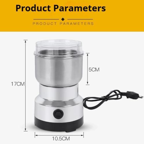 300g Grain Mill Grinder, 304 Stainless Steel Grain Mill High Speed Commercial Spice Grinder, Ultrafine Grain Household Flour Mill, Kitchen