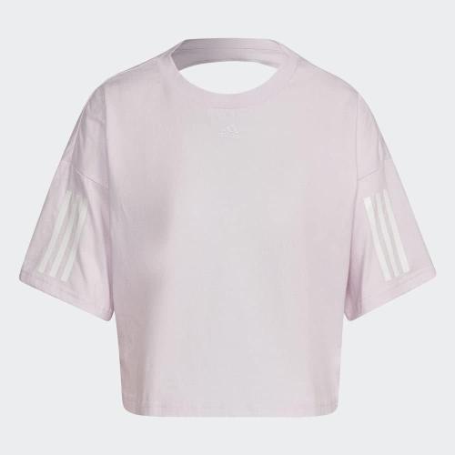 Adidas Women's Hyperglam Boxy Tee, Almost Pink 2XS