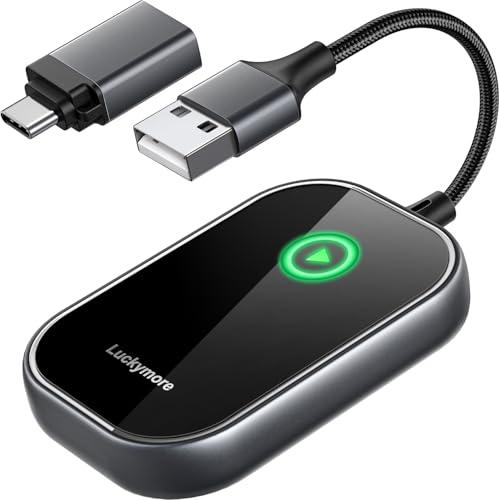 Luckymore Wireless CarPlay Adapter for iPhone, Convert Wired to Wireless Carplay for Apple iPhone iOS 10  and Cars from 2016