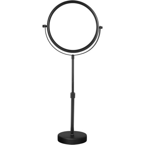 Nicesail Higher Taller Tabletop Makeup Mirror of 8 Inch, 5X Magnified Makeup Mirror Countertop Standing, Height Adjustable, Double Sided Mirror in Matte Black (8 Inch, 5X)…