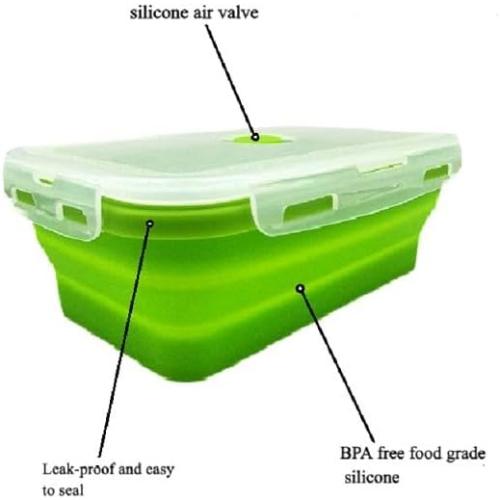 Collapsible Food Storage Containers (green)